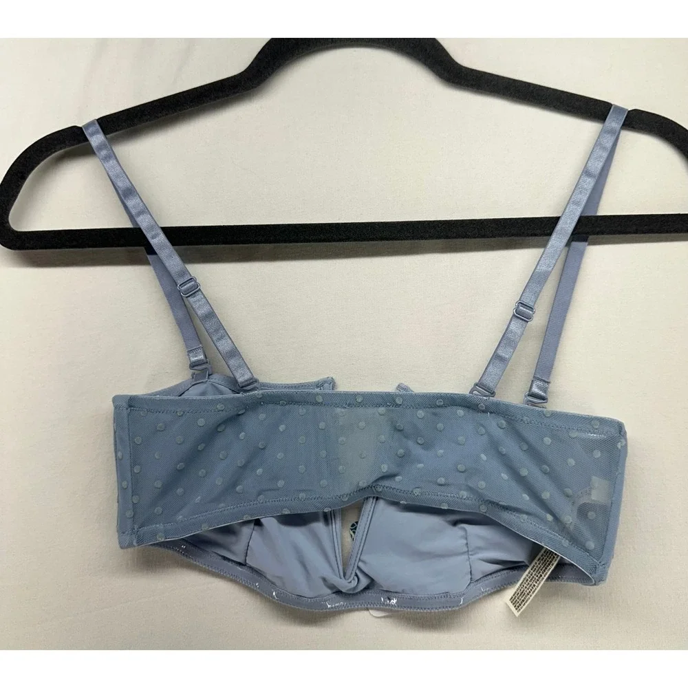 Intimately Free People The‎ Rain Swiss Dot Bralette Blue Size S NEW